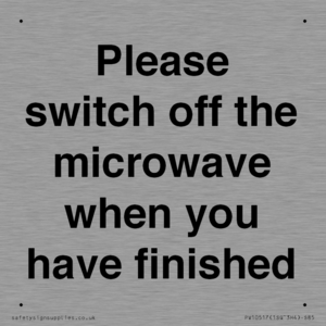 Please switch off the microwave when you have finished